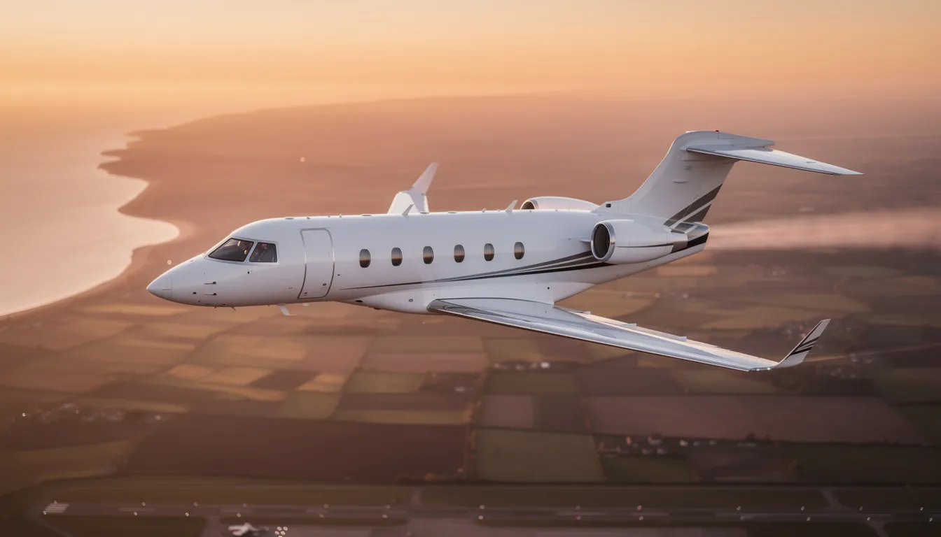 The image depicts a sleek private jet parked at a remote airport, highlighting the concept of an empty leg flight where the aircraft is available without passengers. This service offers travelers an opportunity to fly privately at a reduced cost, making it an attractive option for those looking to save on private jet charter expenses.