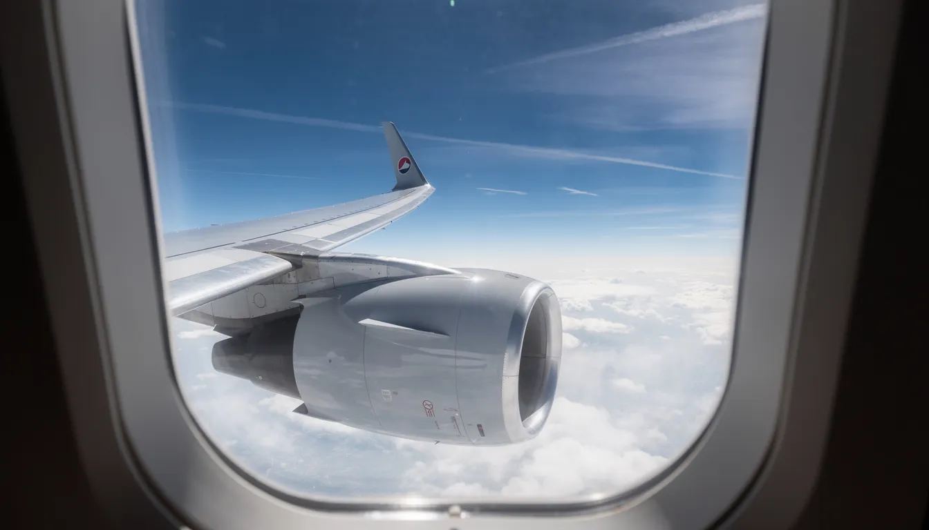 The image depicts a busy airport terminal filled with passengers checking in for commercial air travel, alongside a private jet waiting on the tarmac, highlighting the contrast between commercial flights and private jet charter services. The scene captures the essence of private aviation, showcasing the convenience and luxury of flying privately compared to commercial airlines.