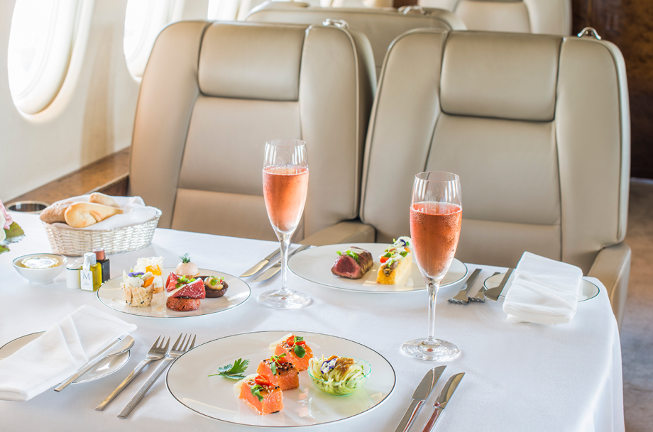 Drinking wine on a private jet - Decanter