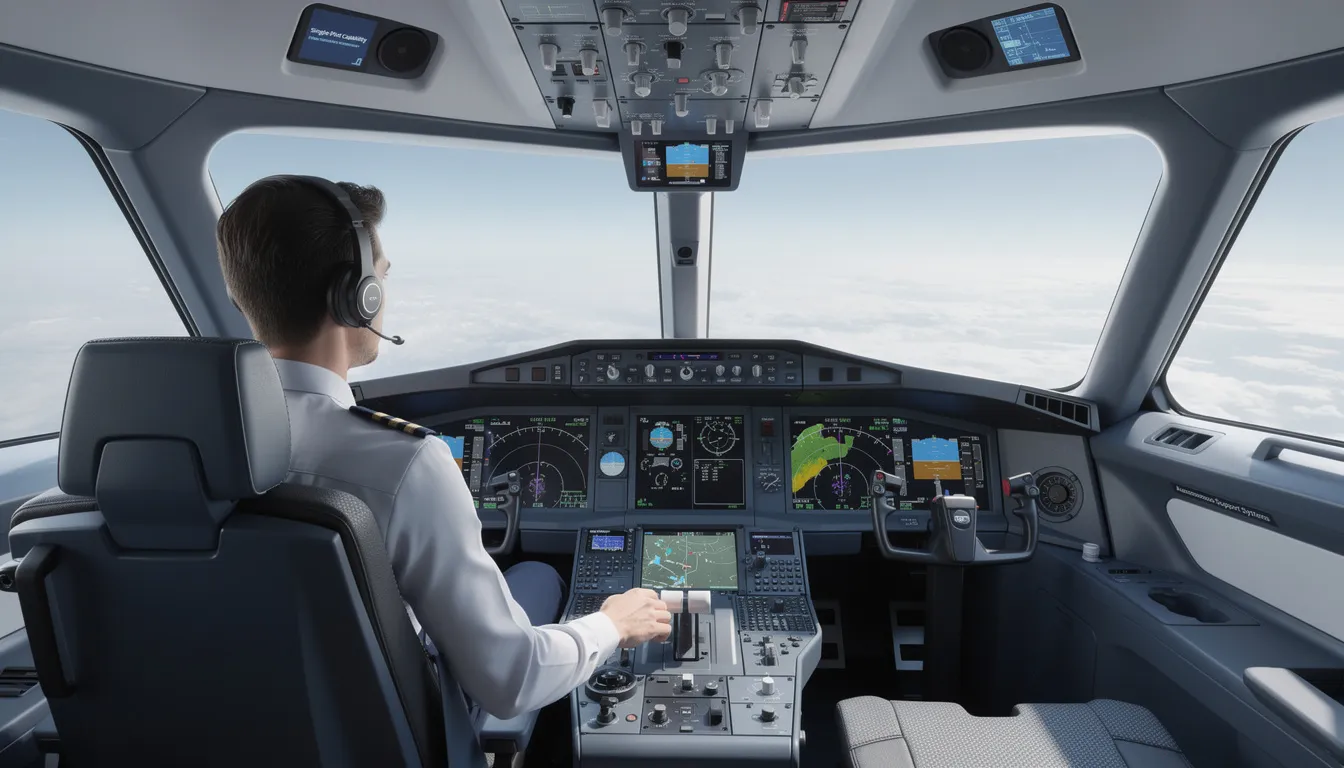 The image showcases a sleek, modern light jet, emphasizing its single-pilot capability, which enhances operational efficiency and reduces operating costs. This private jet, possibly a Cirrus Vision Jet, features advanced safety features and a spacious cabin, making it an ideal choice for personal jet travel.