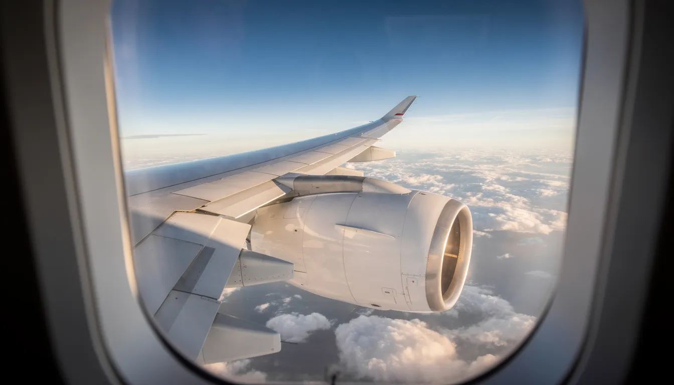 The image depicts a commercial flight taking off from an airport, showcasing a large aircraft in the sky against a backdrop of clouds. This scene contrasts with the luxury of private jet travel, where individuals might consider private jet charter options for a more personalized flying experience.