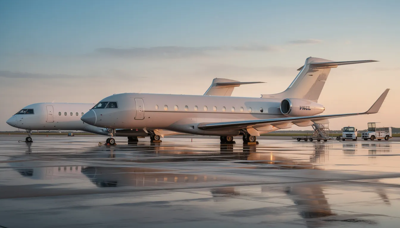 The image showcases a sleek and luxurious ultra long range jet, designed for private aviation, emphasizing the spacious interior and high-end amenities that cater to private jet travelers. This aircraft represents the pinnacle of private jet charter options, ideal for long haul flights and international travel, highlighting the sophistication and comfort associated with private jet rental.