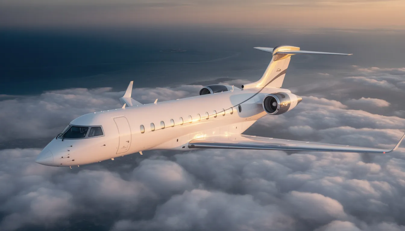 The image depicts a sleek private jet, symbolizing luxury and comfort in private aviation. This aircraft represents the high standards of a genuine full-service provider in the industry, offering clients a streamlined and cost-effective travel experience.