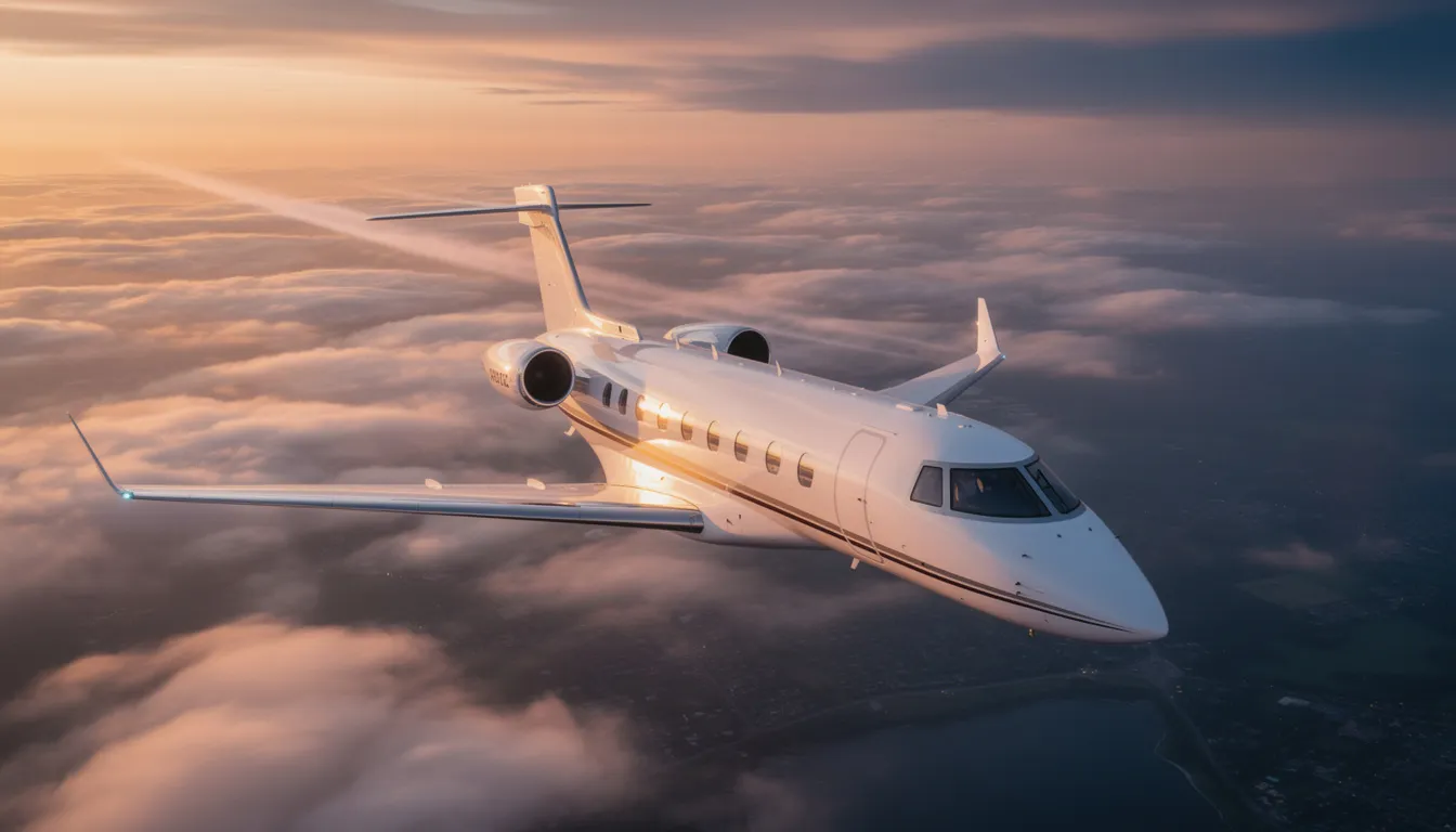 The image showcases a sleek, modern private jet parked at a private airport, symbolizing the luxury and convenience of private aviation. This aircraft represents options like fractional jet ownership, where owners can enjoy the benefits of a premium aircraft without the full costs of whole aircraft ownership.