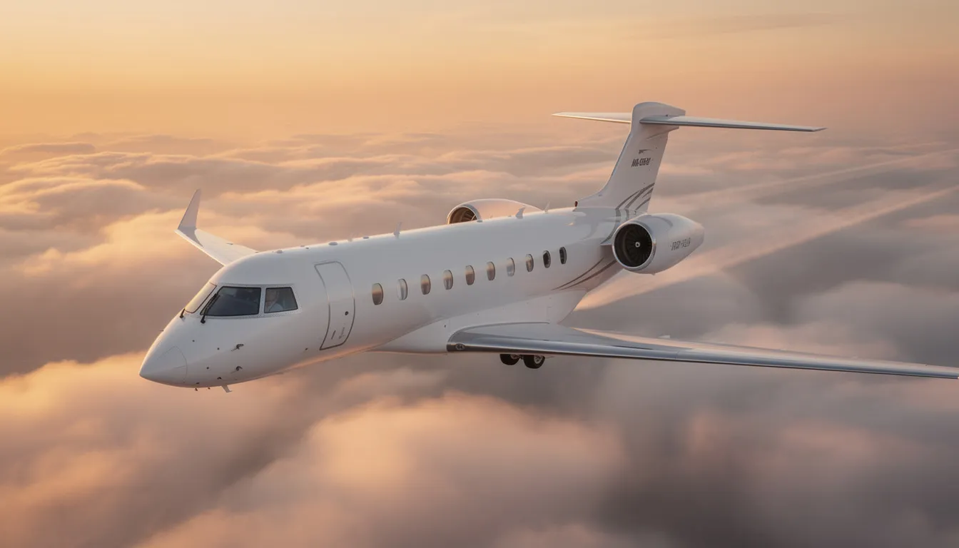 The image features a sleek private jet parked on a runway, showcasing its premium design and high demand in private aviation. This aircraft represents the benefits of fractional jet ownership, allowing private fliers to enjoy the freedom of flying without the full costs of whole aircraft ownership.