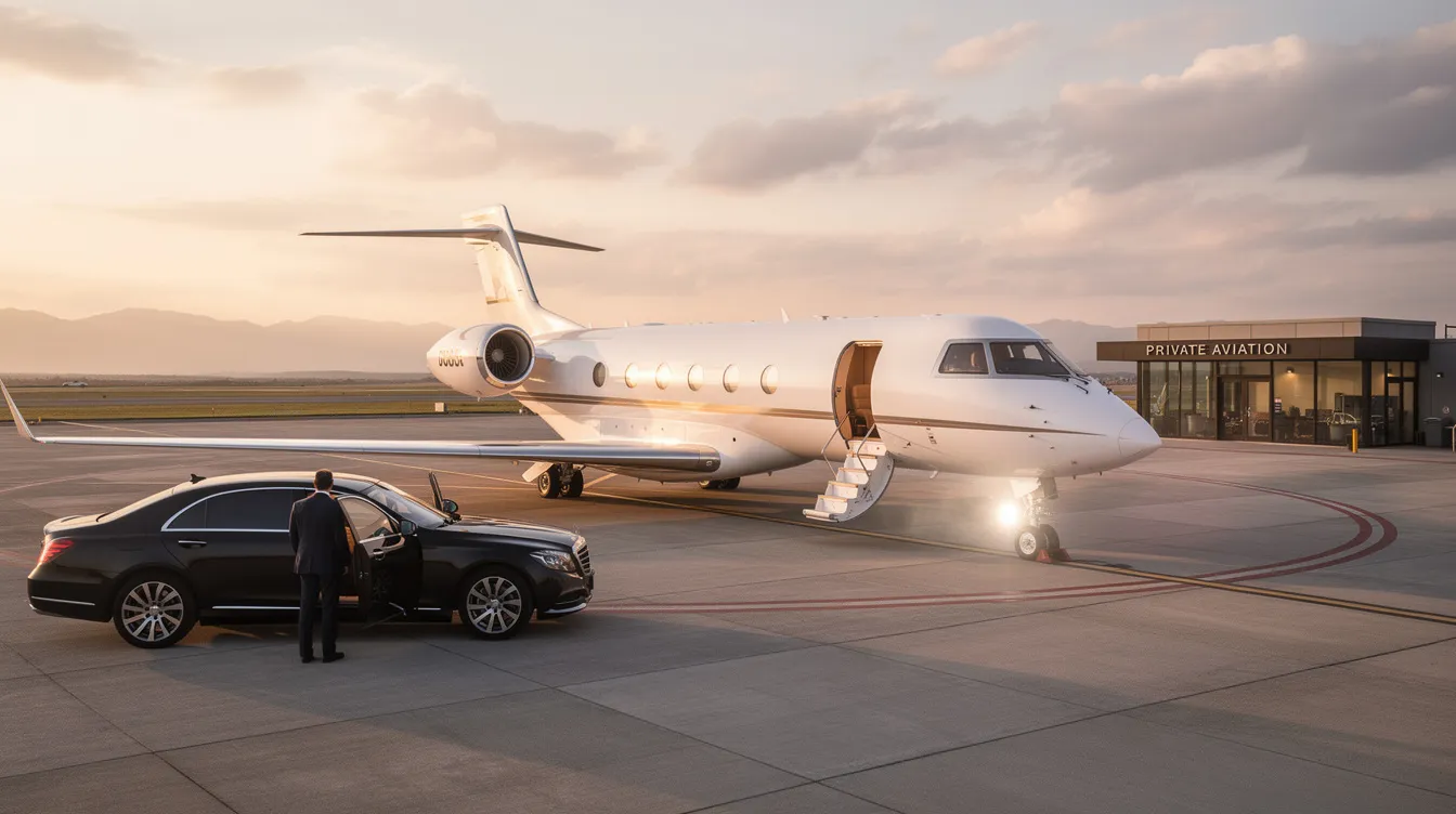 The image depicts a sleek general aviation aircraft parked in a spacious hangar, showcasing its polished exterior and advanced avionics. This private plane symbolizes the investment in ownership, encompassing costs such as initial purchase price, maintenance costs, and ongoing expenses like fuel and insurance, essential for both personal recreation and business purposes.