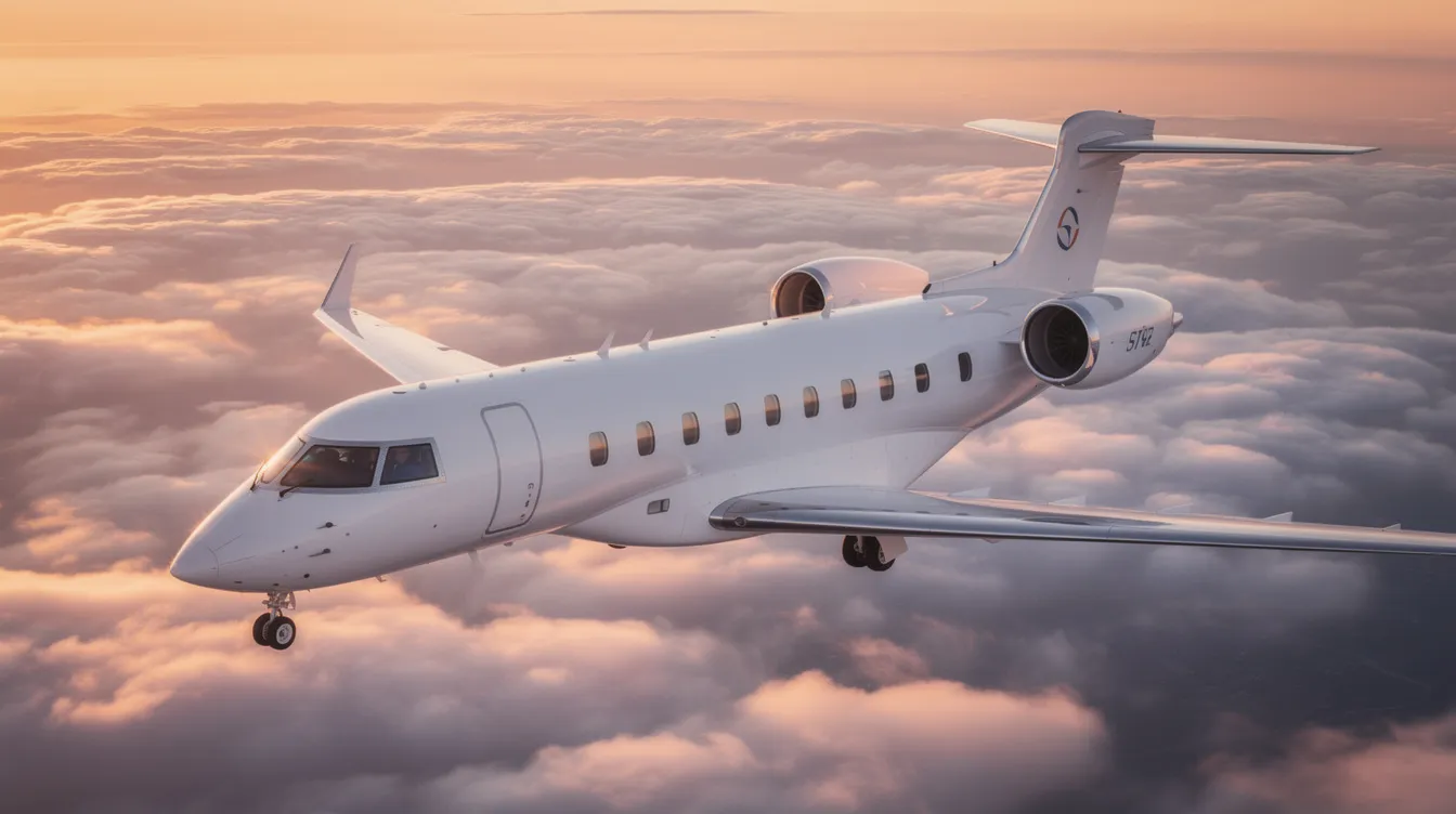 The image depicts a sleek private jet parked at a modern airport, showcasing the luxurious side of private aviation. It highlights the convenience and personalized service offered by private jet charter services, appealing to clients seeking tailored travel experiences.