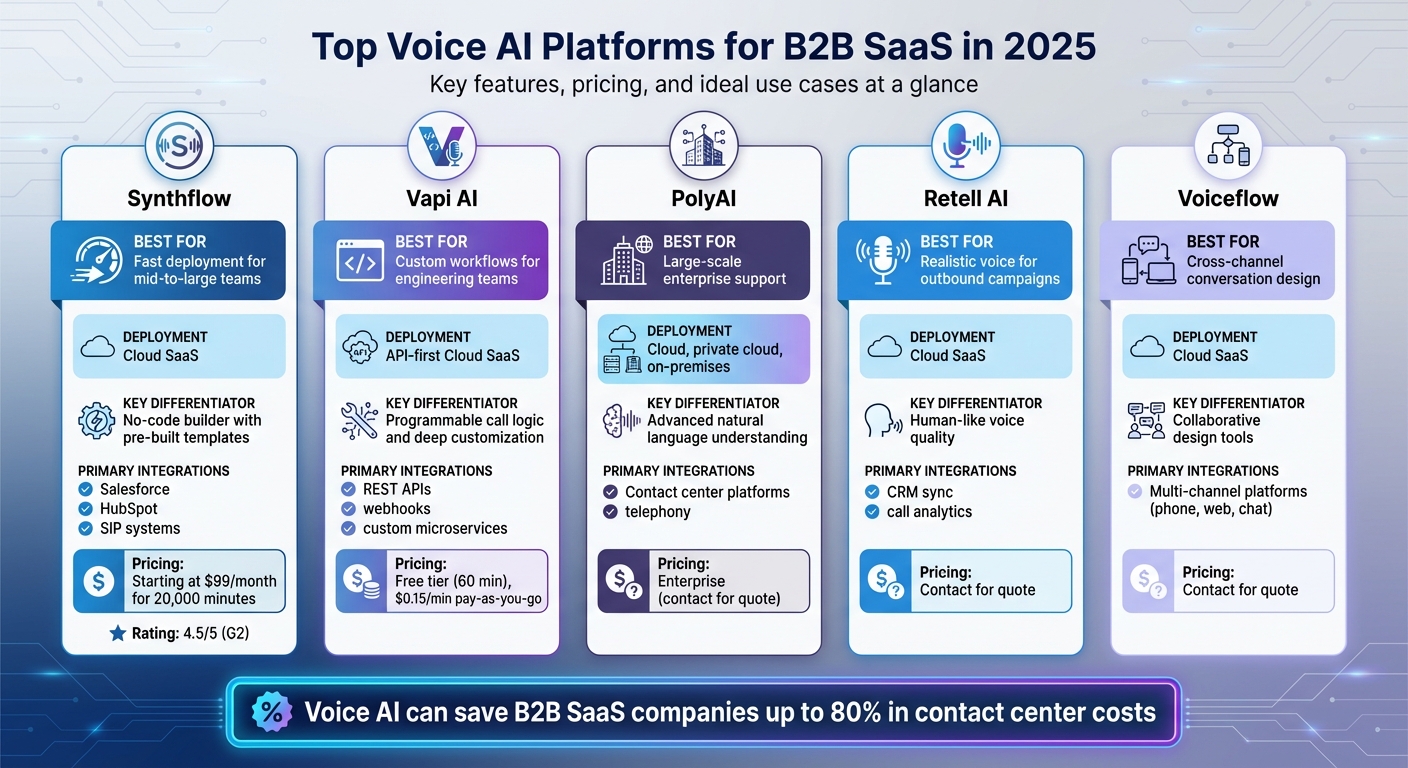 Top 5 Voice AI Platforms for B2B SaaS 2025 Comparison