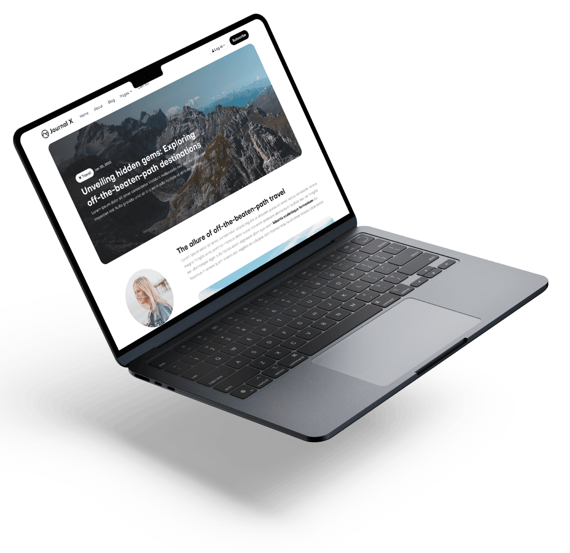 Computer Work Subscribe - Journal X Webflow Template