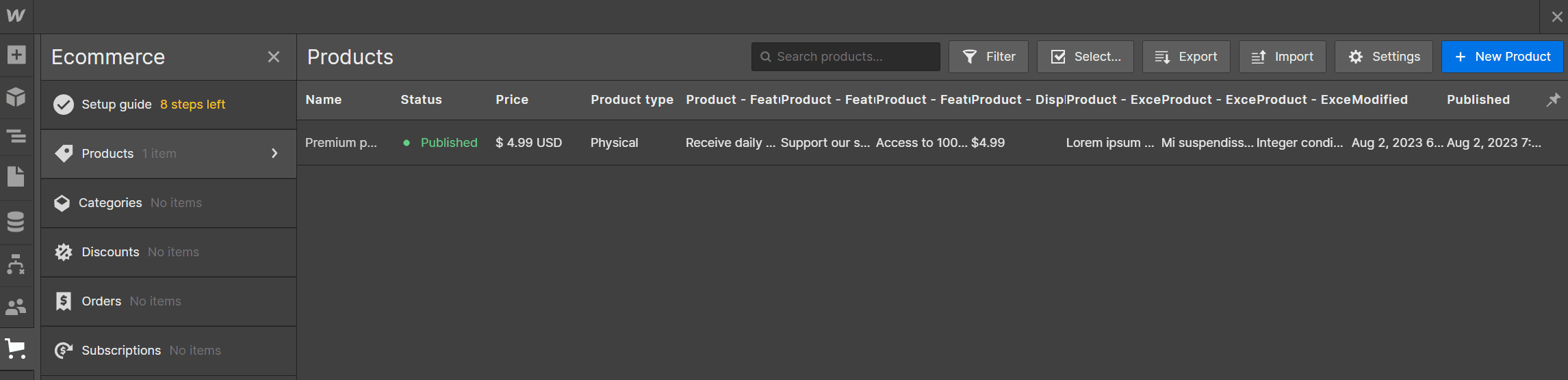 Ecommerce Collection - Journal X Webflow Template