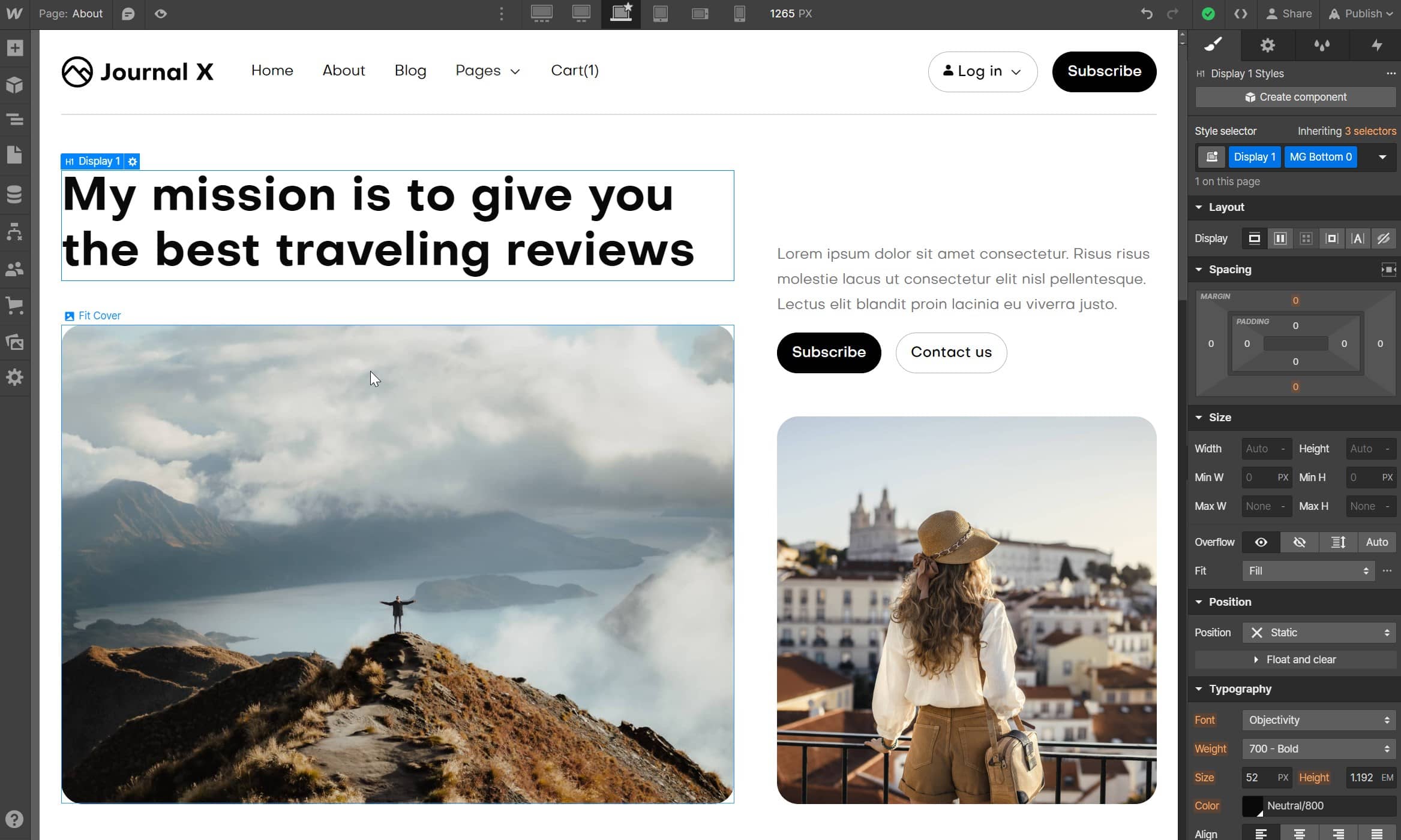 Static Content - Journal X Webflow Template