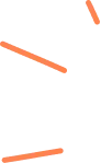 Set of orange highlighter marks radiating outward, designed for adding visual emphasis to marketing materials, slides, or social content
