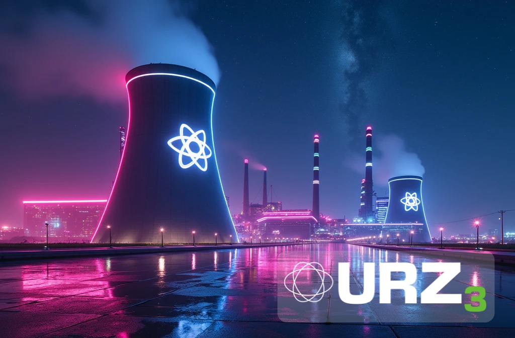 An AI image of 2 Nuclear Towers