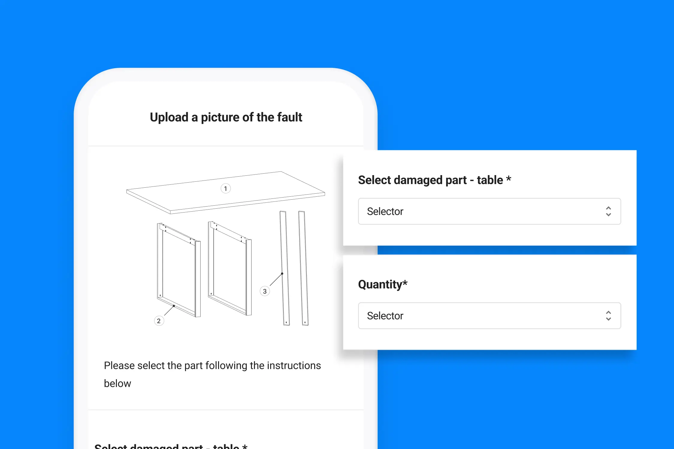 Thumbnail of a new claimlane feature showcasing how the self-service portal can handle spare parts