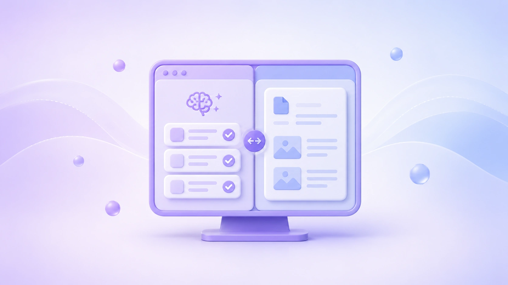 Customer service agent reviewing AI-generated claim recommendations on a split screen.