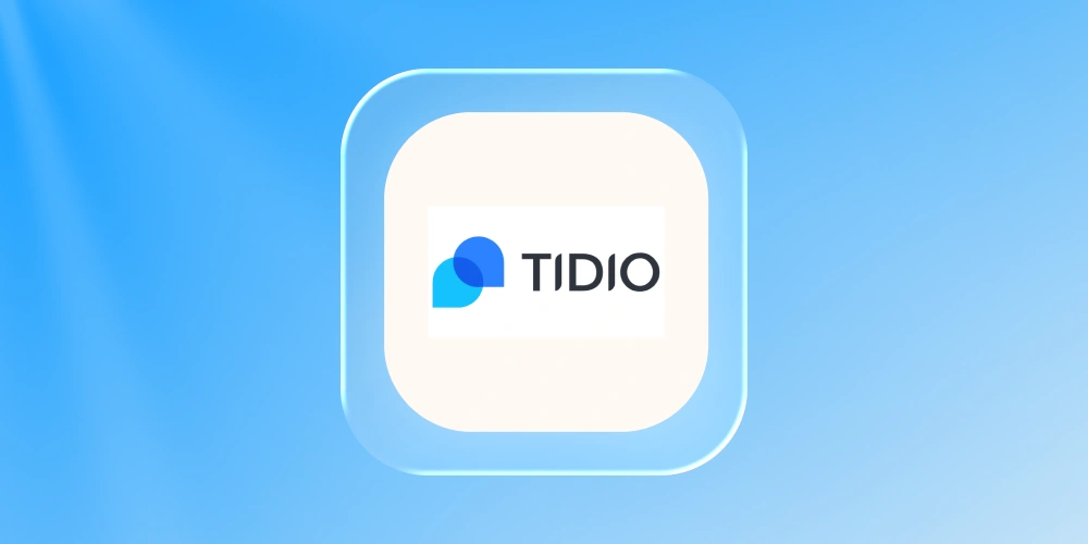 Tidio chat widget connected to a returns case timeline on a brand site