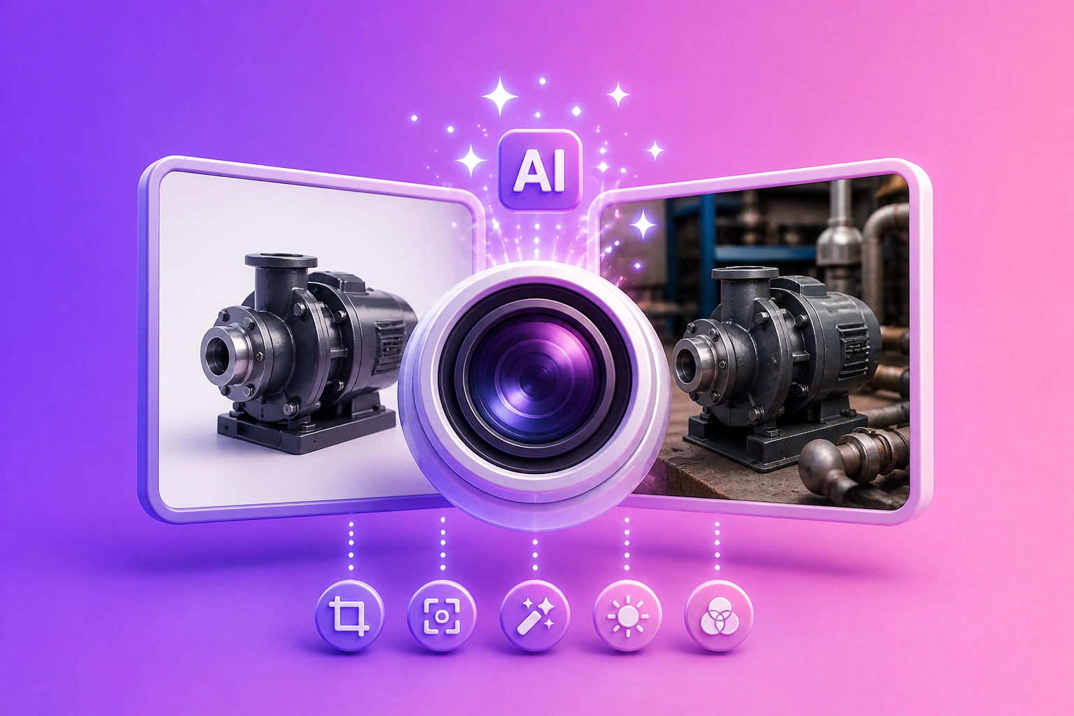 AI-enhanced product photography showing accurate color rendering and 360-degree views to reduce ecommerce returns