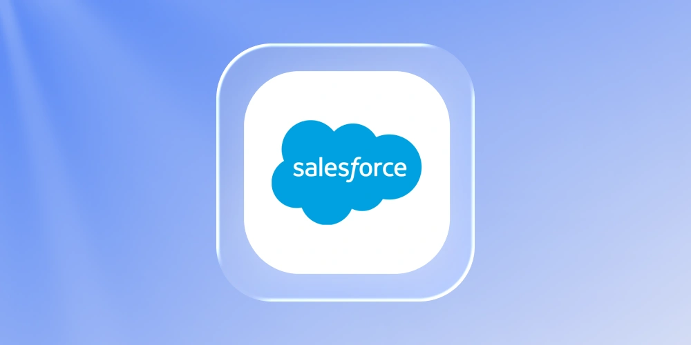 Salesforce integration architecture diagram showing CRM connected to marketing, ERP, support, and analytics platforms
