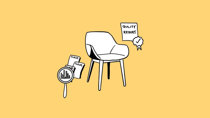 A drawing of a chair being claimed