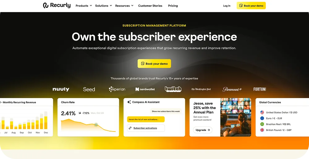 Recurly Website
