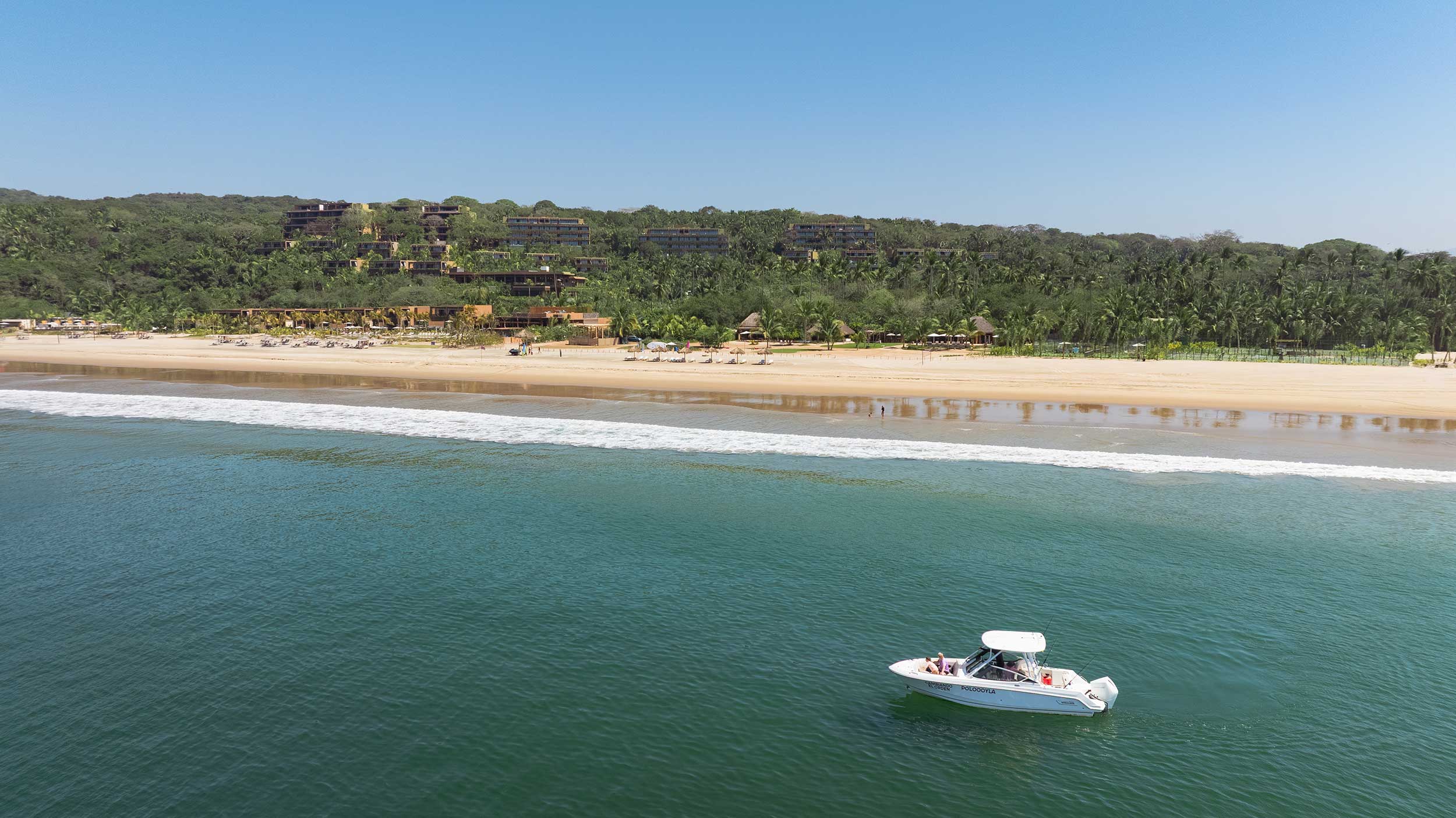 Aerial photo of Nauka's beach