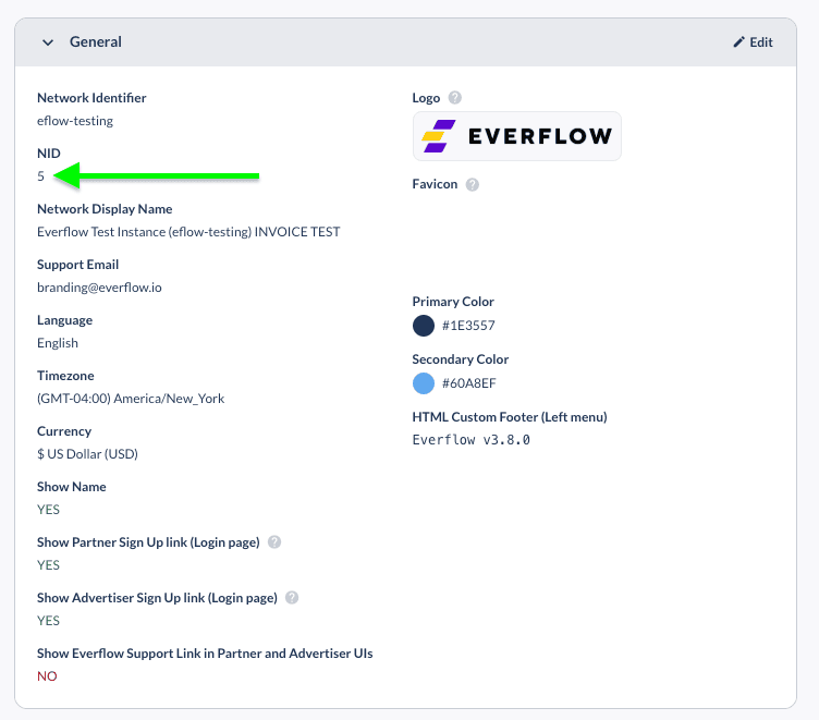 Rimo Everflow integration settings with the Tracking Domain field populated