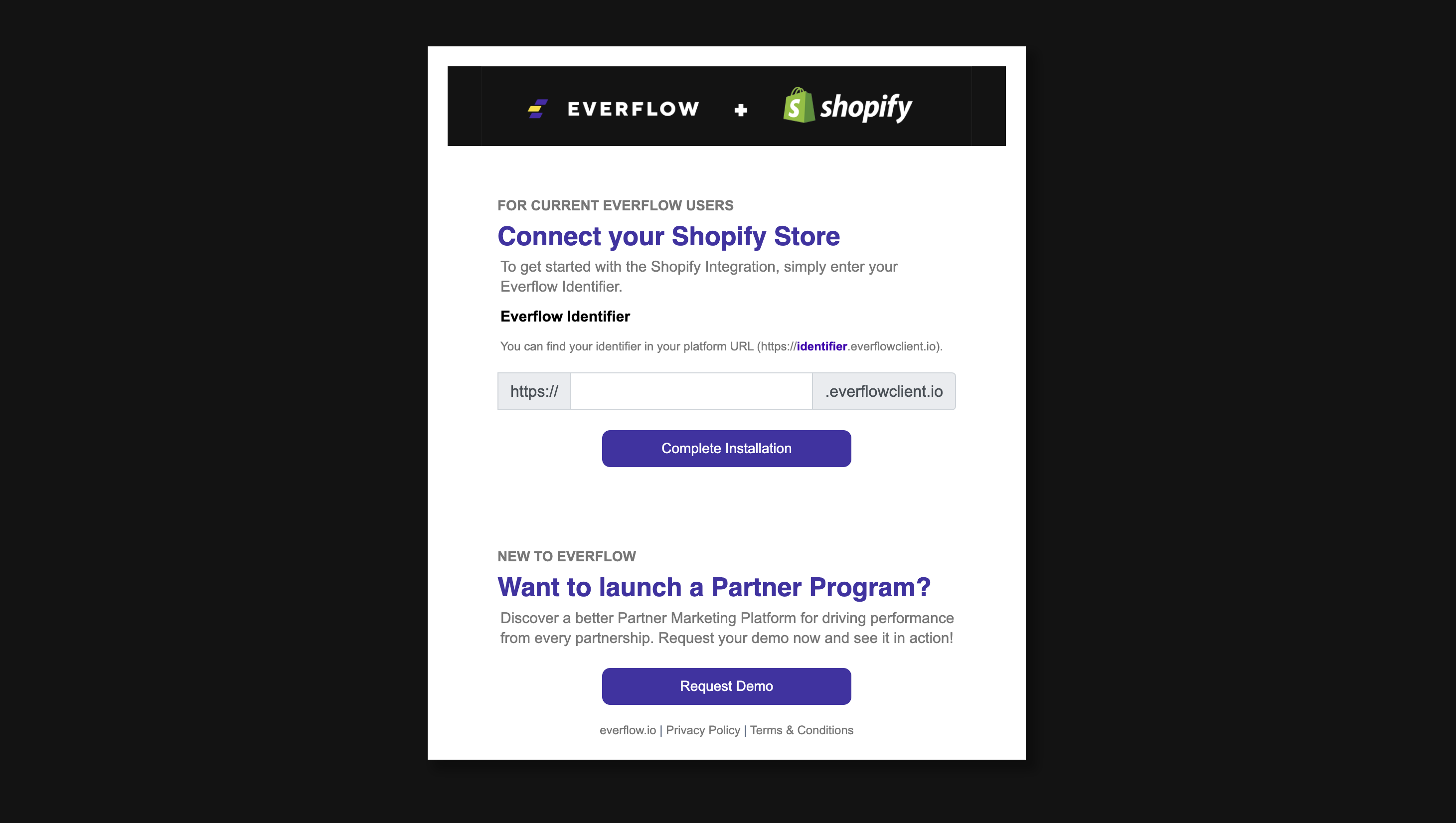 Shopify App Store installation screen