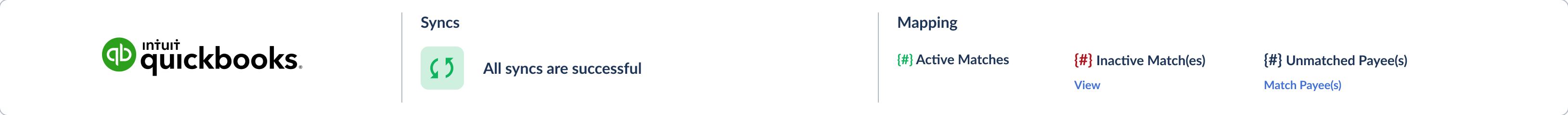 Integration Overview summary bar showing sync and mapping health