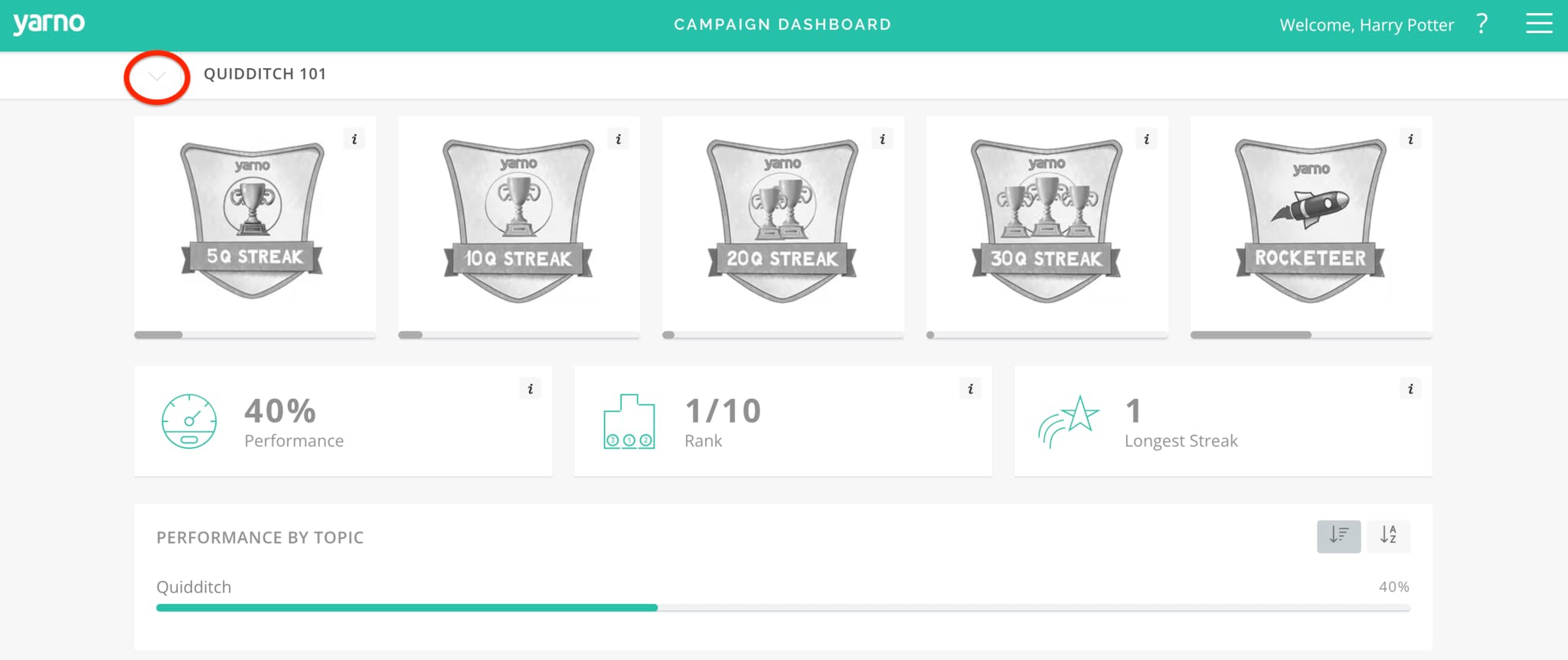 information for past campaigns screenshot