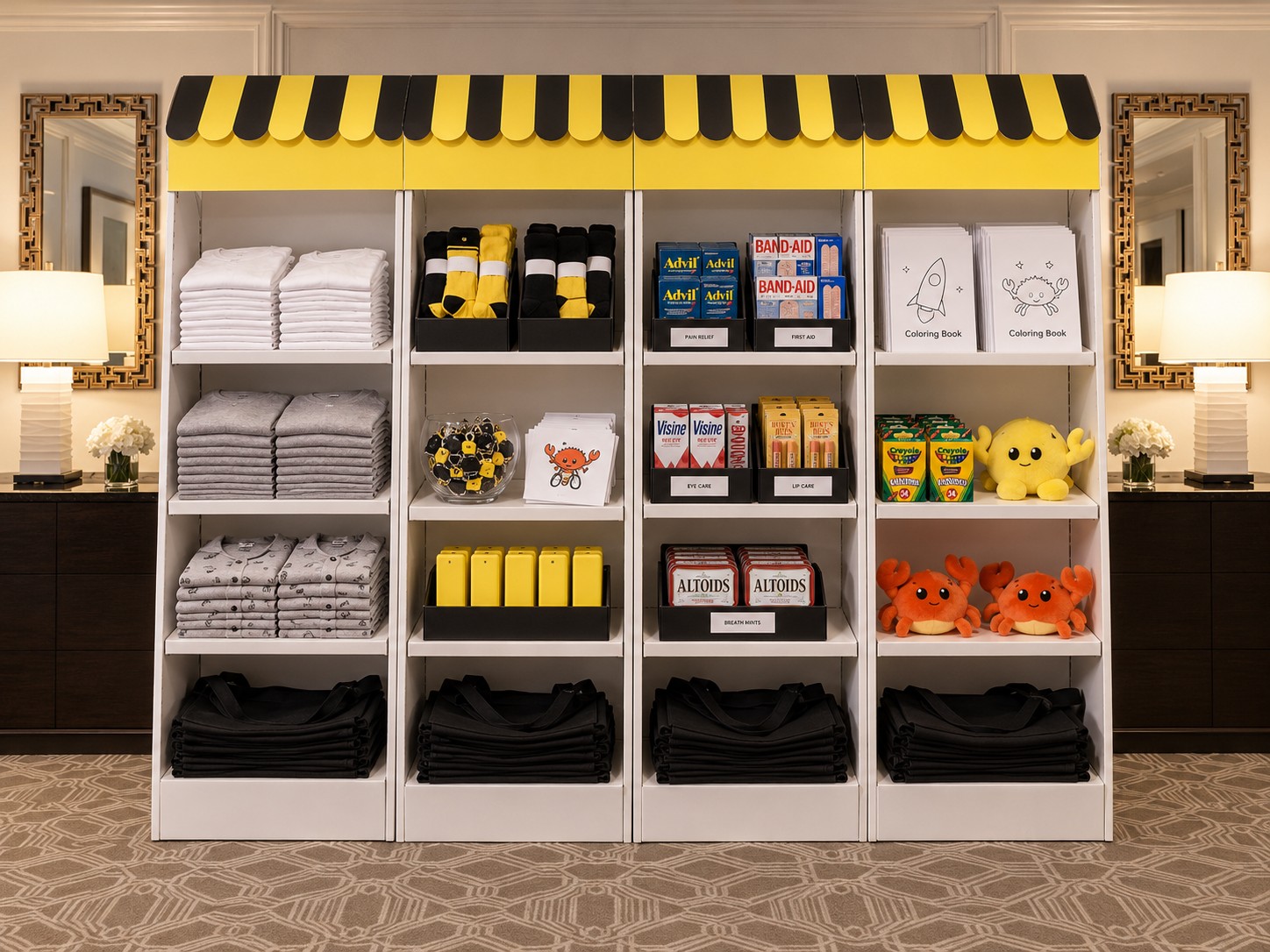The shelves