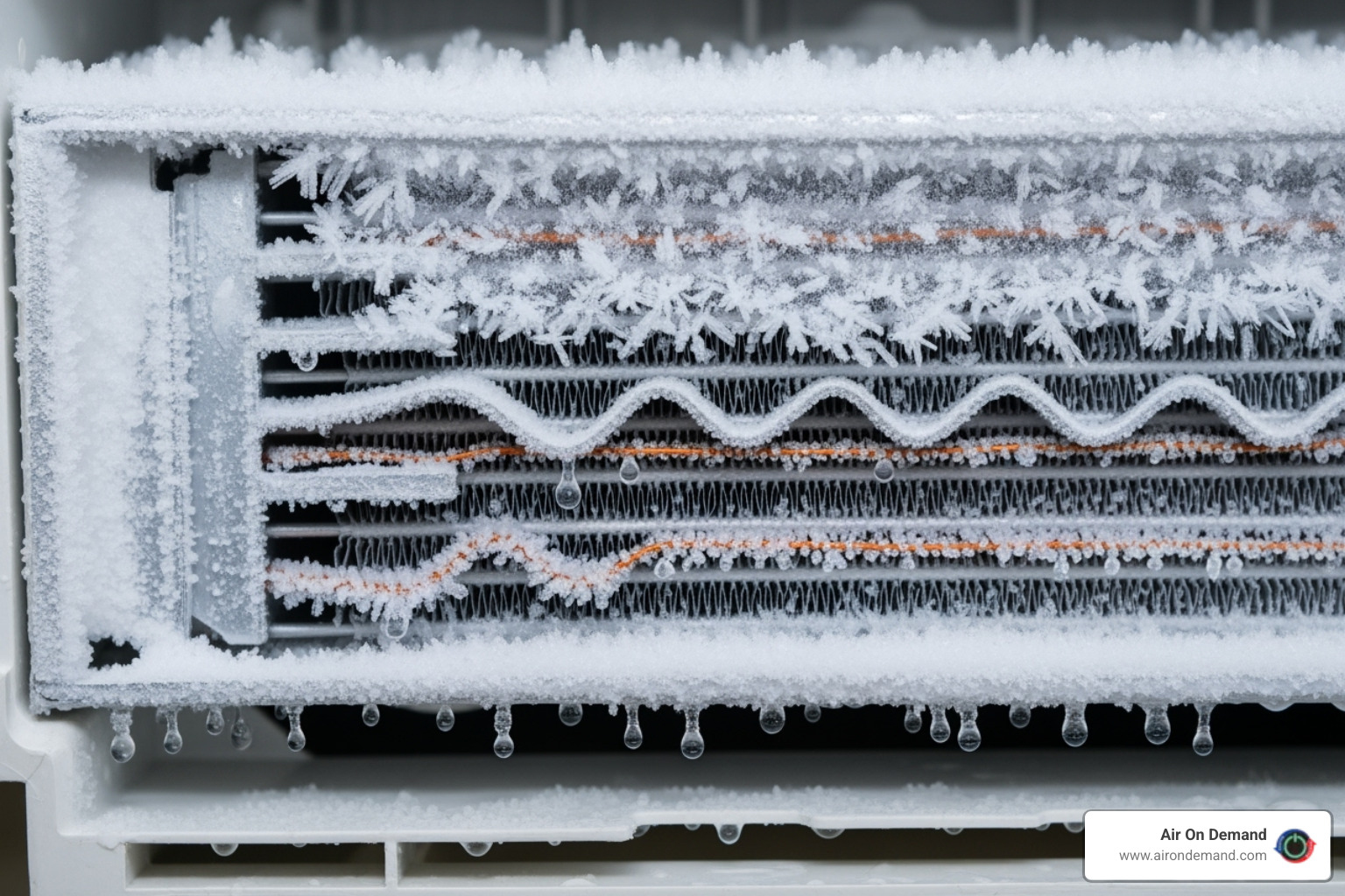 Ice buildup on AC evaporator coils - AC unit not cooling Ice buildup on AC evaporator coils - AC unit not cooling