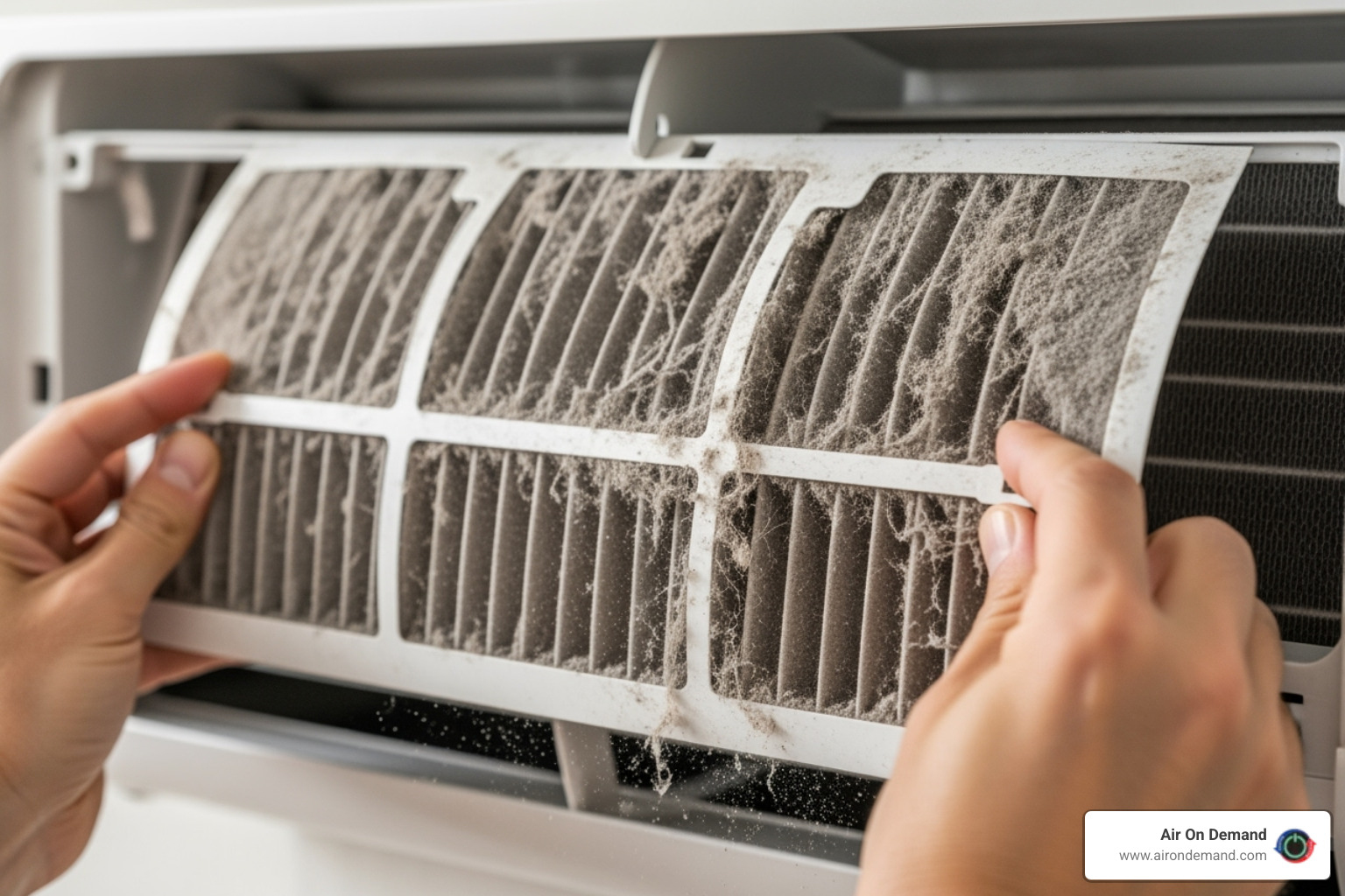 person changing a dirty air conditioner filter - ac repair near me person changing a dirty air conditioner filter - ac repair near me