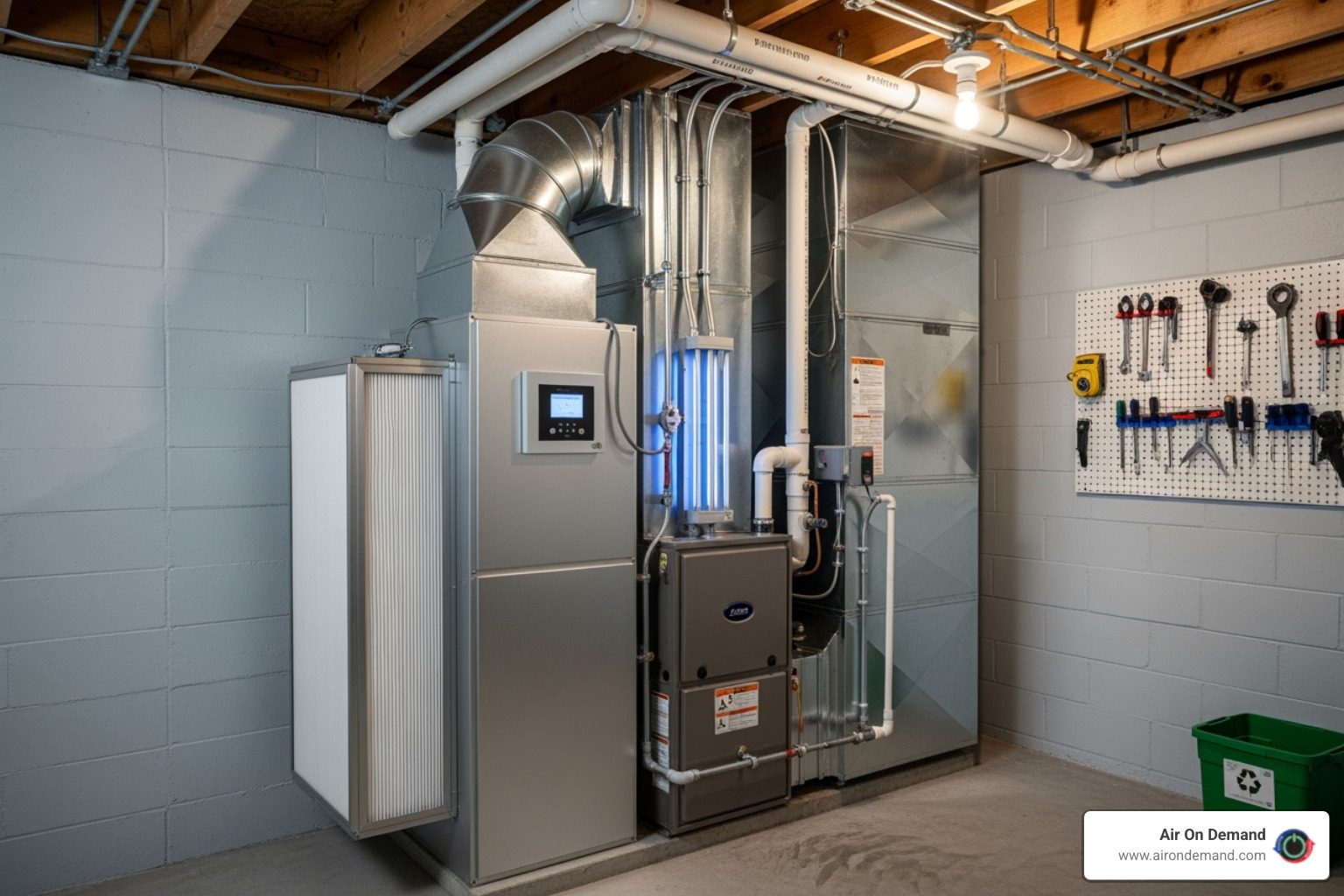 Modern, whole-home air filtration system integrated with an HVAC unit - indoor air quality testing pinecrest, fl Modern, whole-home air filtration system integrated with an HVAC unit - indoor air quality testing pinecrest, fl