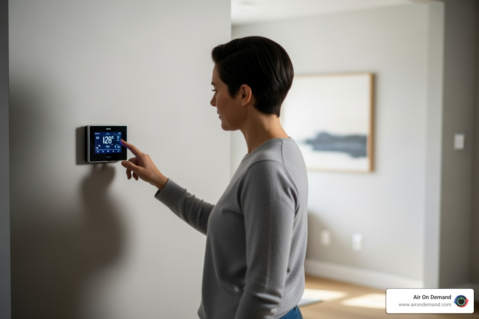 a homeowner checking a thermostat - emergency ac repair country walk, fl a homeowner checking a thermostat - emergency ac repair country walk, fl