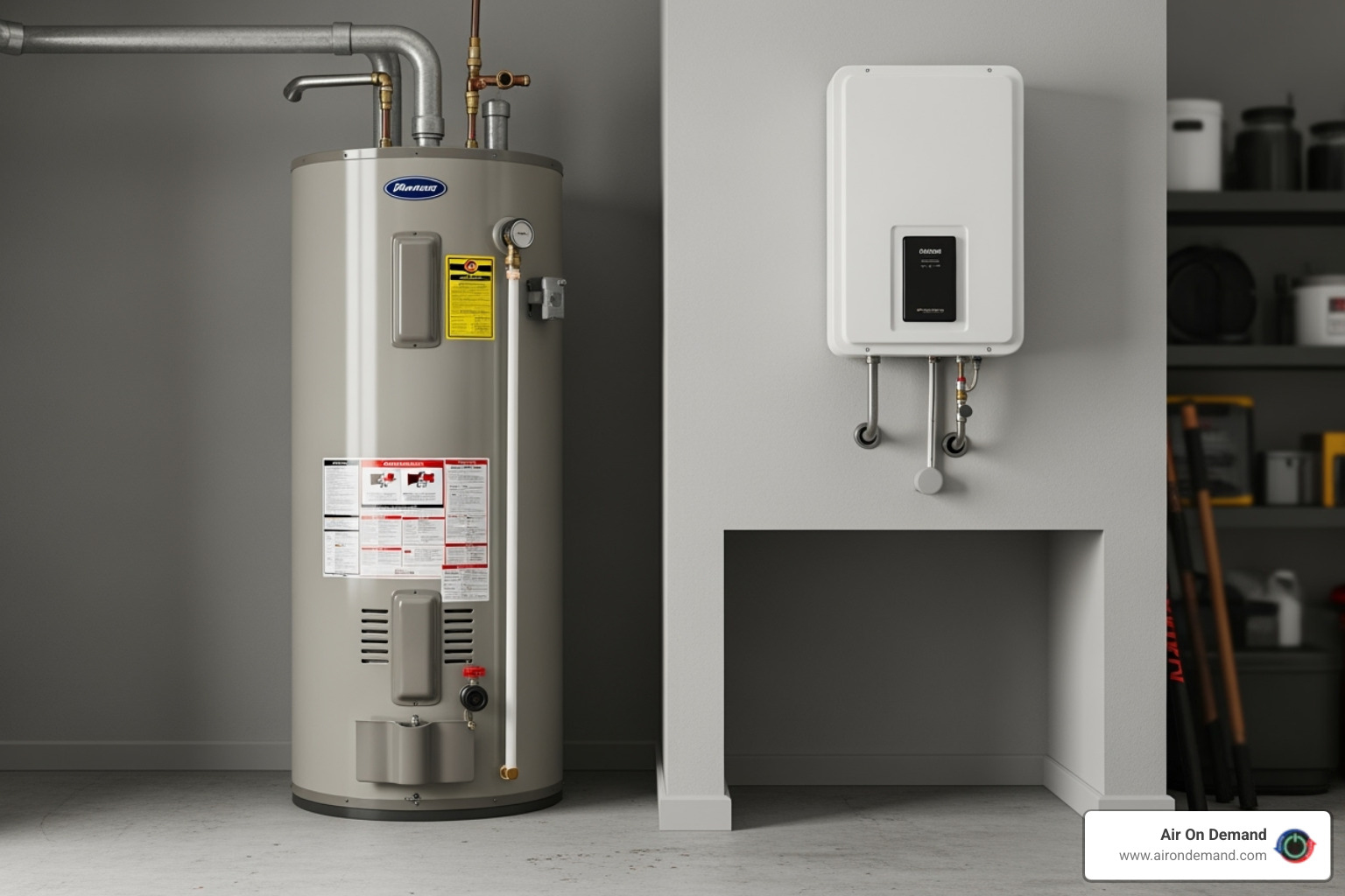space saved by replacing a bulky tank with a small tankless unit - miami tankless water heater space saved by replacing a bulky tank with a small tankless unit - miami tankless water heater