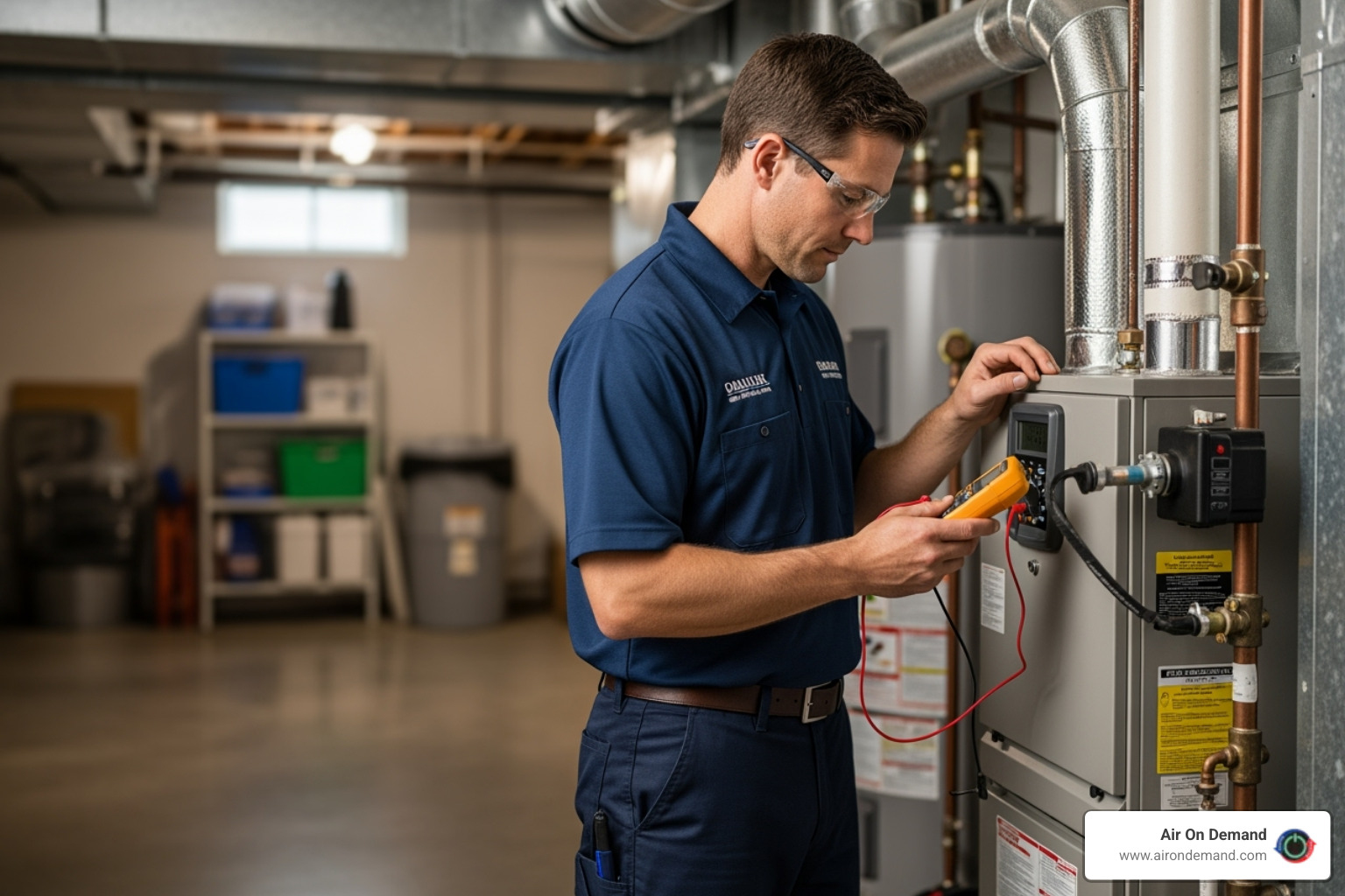 technician inspecting a heating unit - heating repair lakes by the bay, fl technician inspecting a heating unit - heating repair lakes by the bay, fl