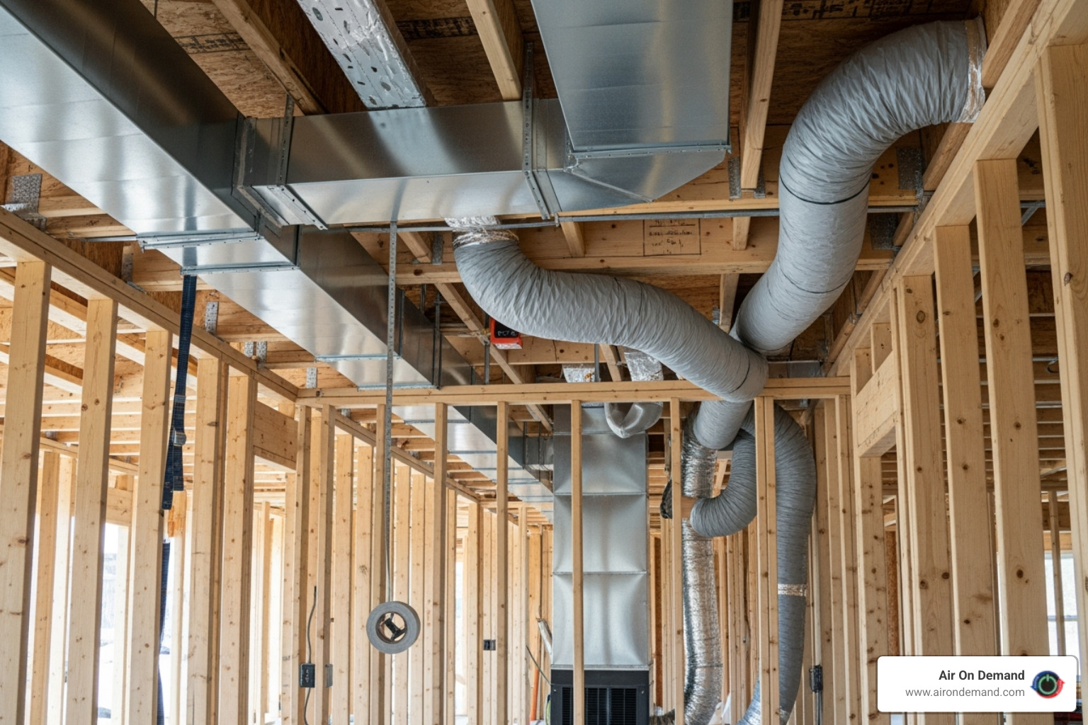 carefully installed ductwork - hvac installation new construction palmetto bay, fl