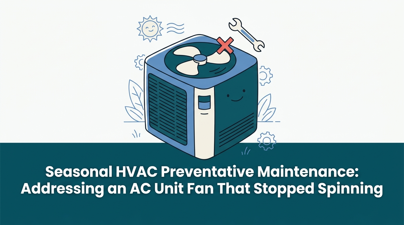 Seasonal HVAC Preventative Maintenance: Addressing an AC Unit Fan That Stopped Spinning