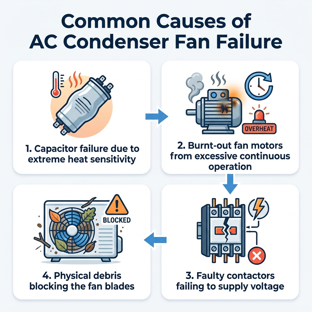 Common Causes of AC Condenser Fan Failure
