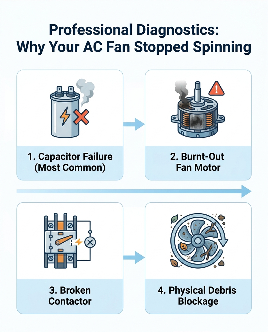 Professional Diagnostics: Why Your AC Fan Stopped Spinning