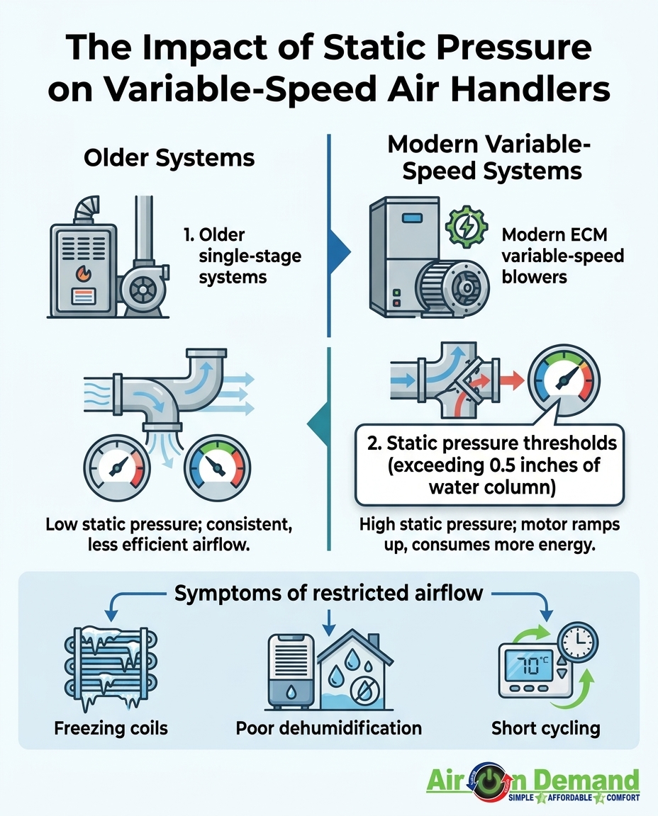 The Impact of Static Pressure on Variable-Speed Air Handlers
