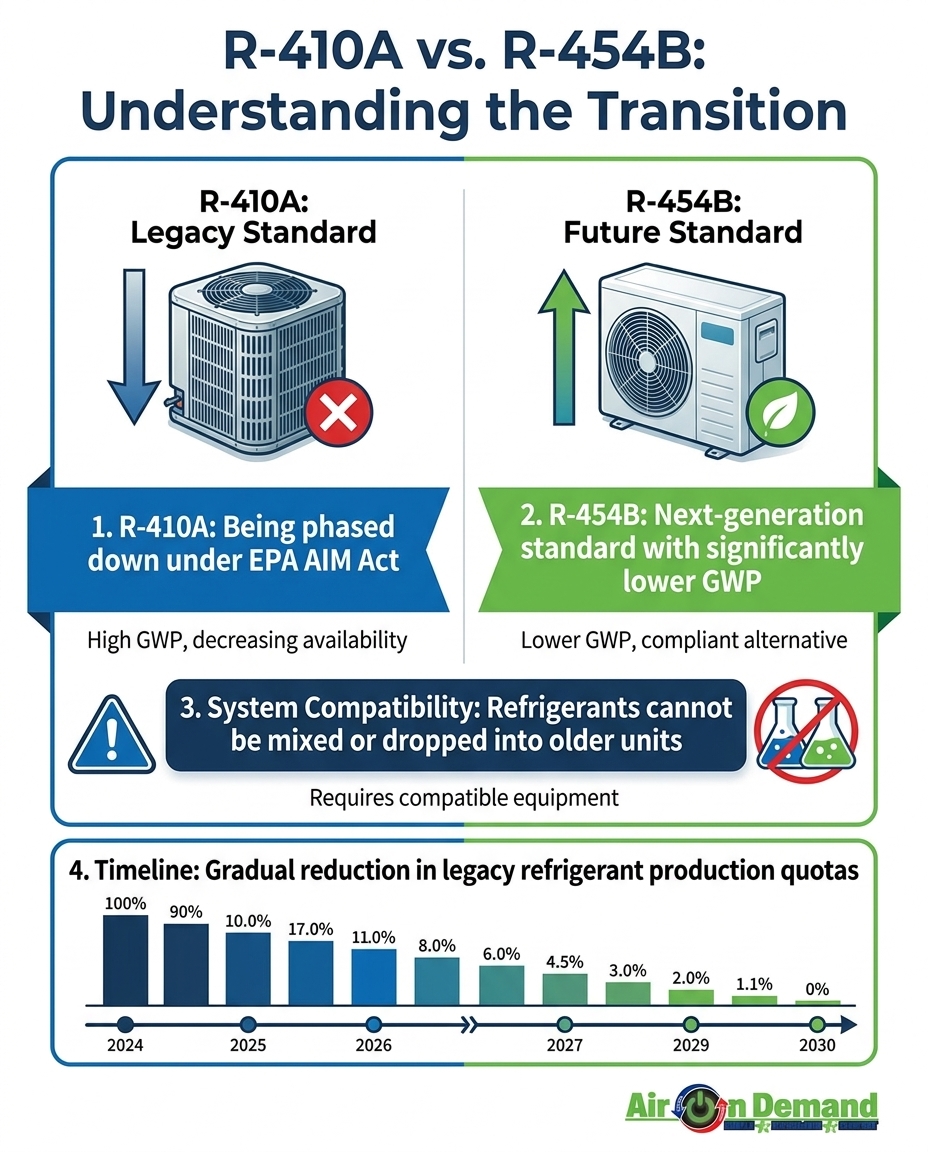 R-410A vs. R-454B: Understanding the Transition