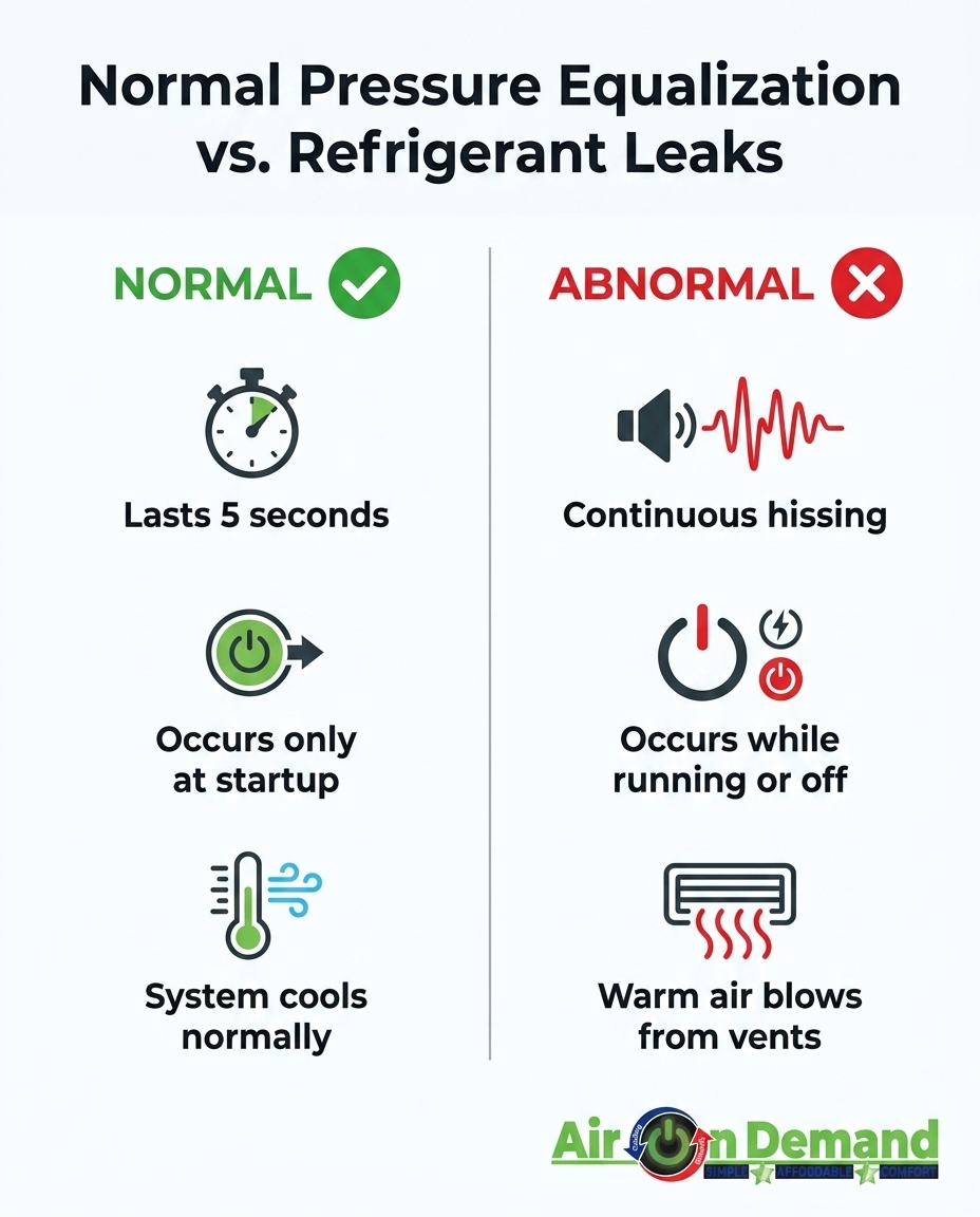 Normal Pressure Equalization vs. Refrigerant Leaks