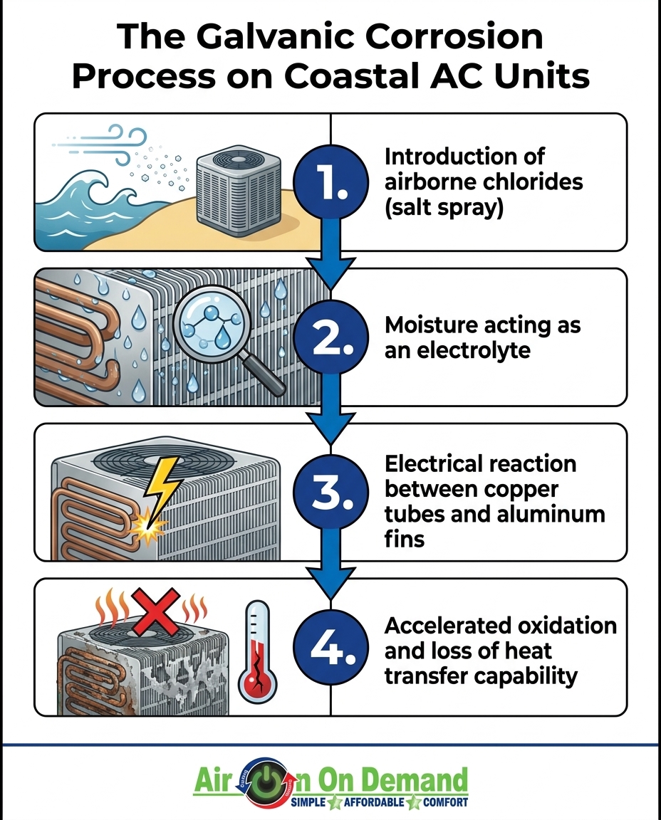 The Galvanic Corrosion Process on Coastal AC Units