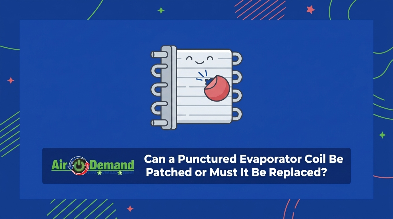 Can a Punctured Evaporator Coil Be Patched or Must It Be Replaced?