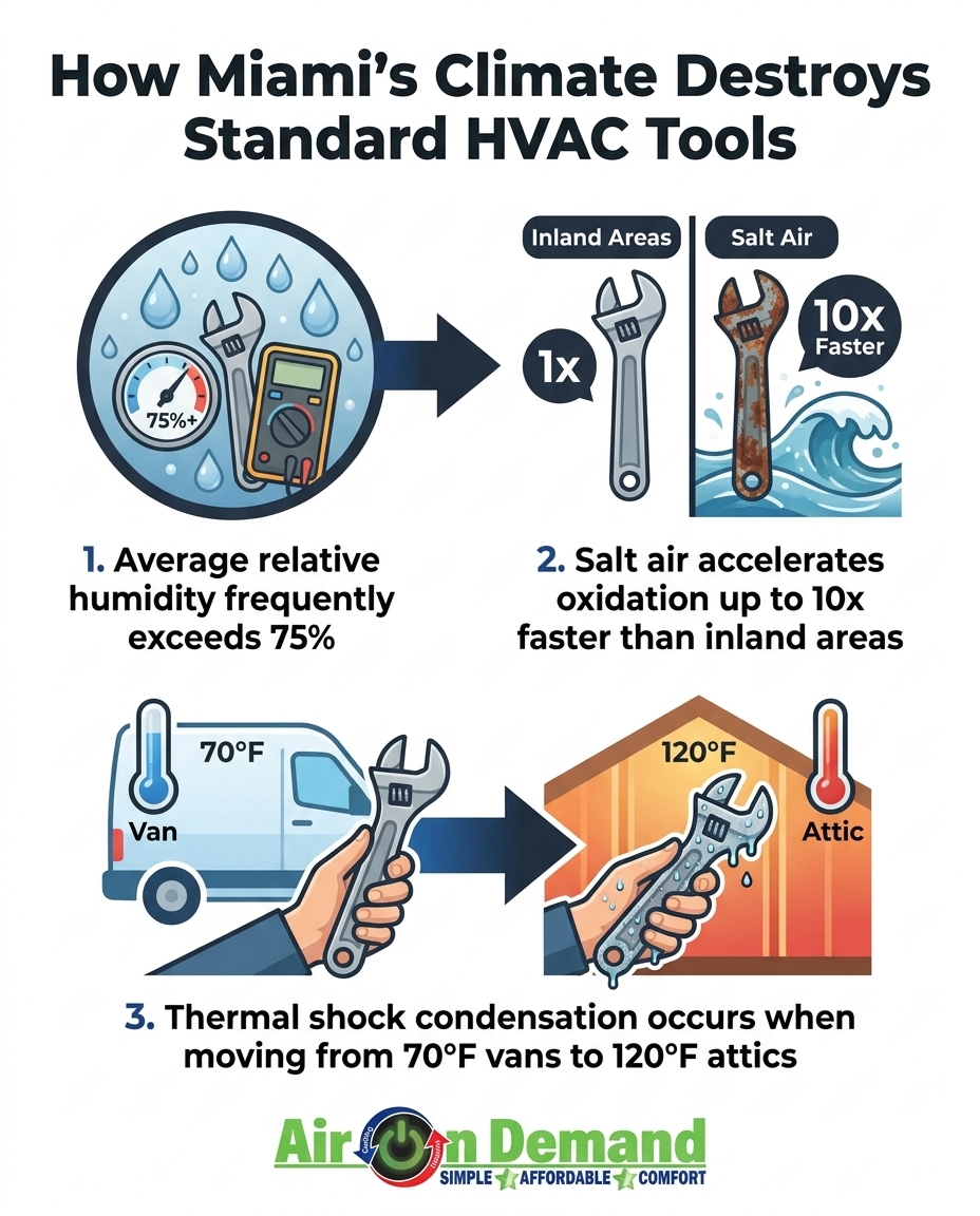 How Miami's Climate Destroys Standard HVAC Tools