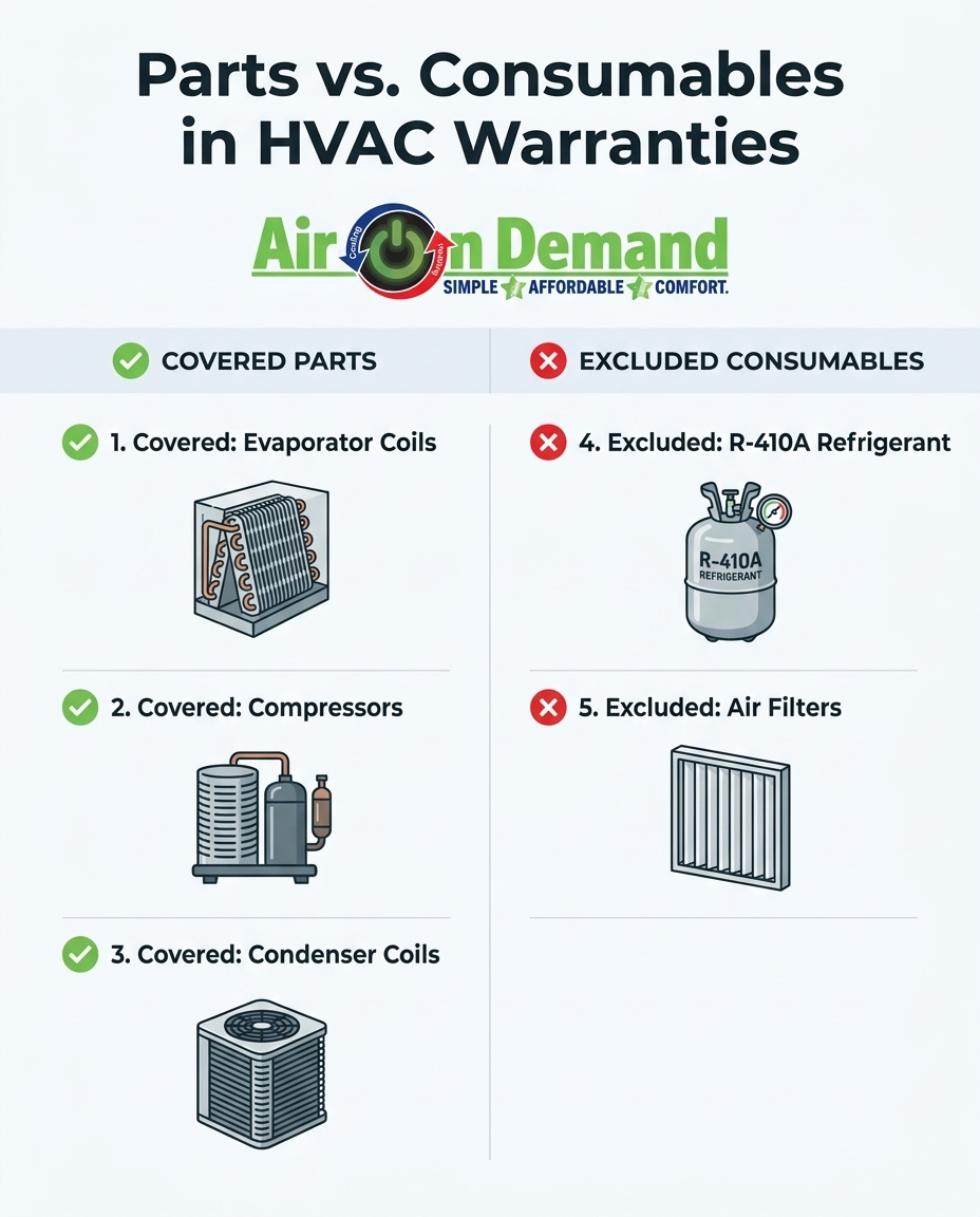 Parts vs. Consumables in HVAC Warranties