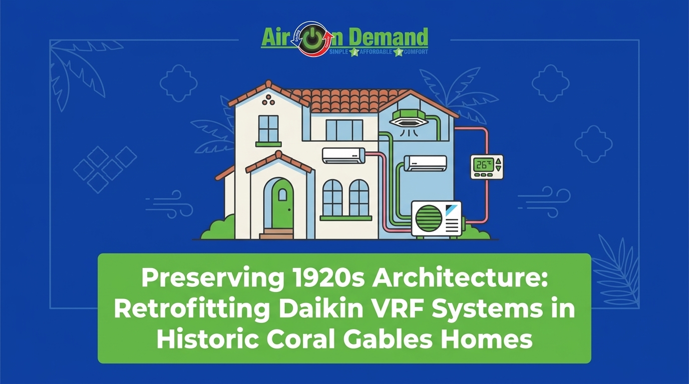Retrofitting Daikin VRF Systems in Historic Coral Gables Homes