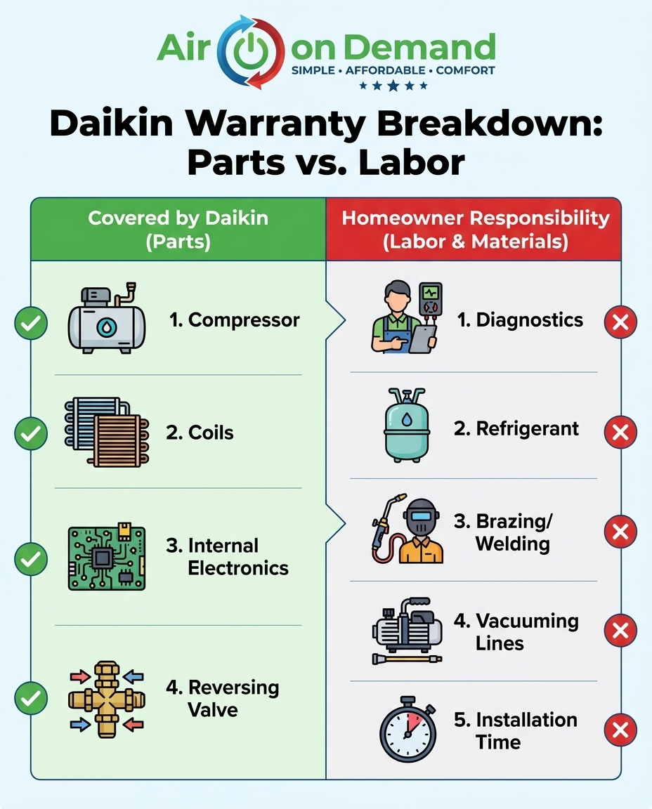 Daikin Warranty Breakdown: Parts vs. Labor