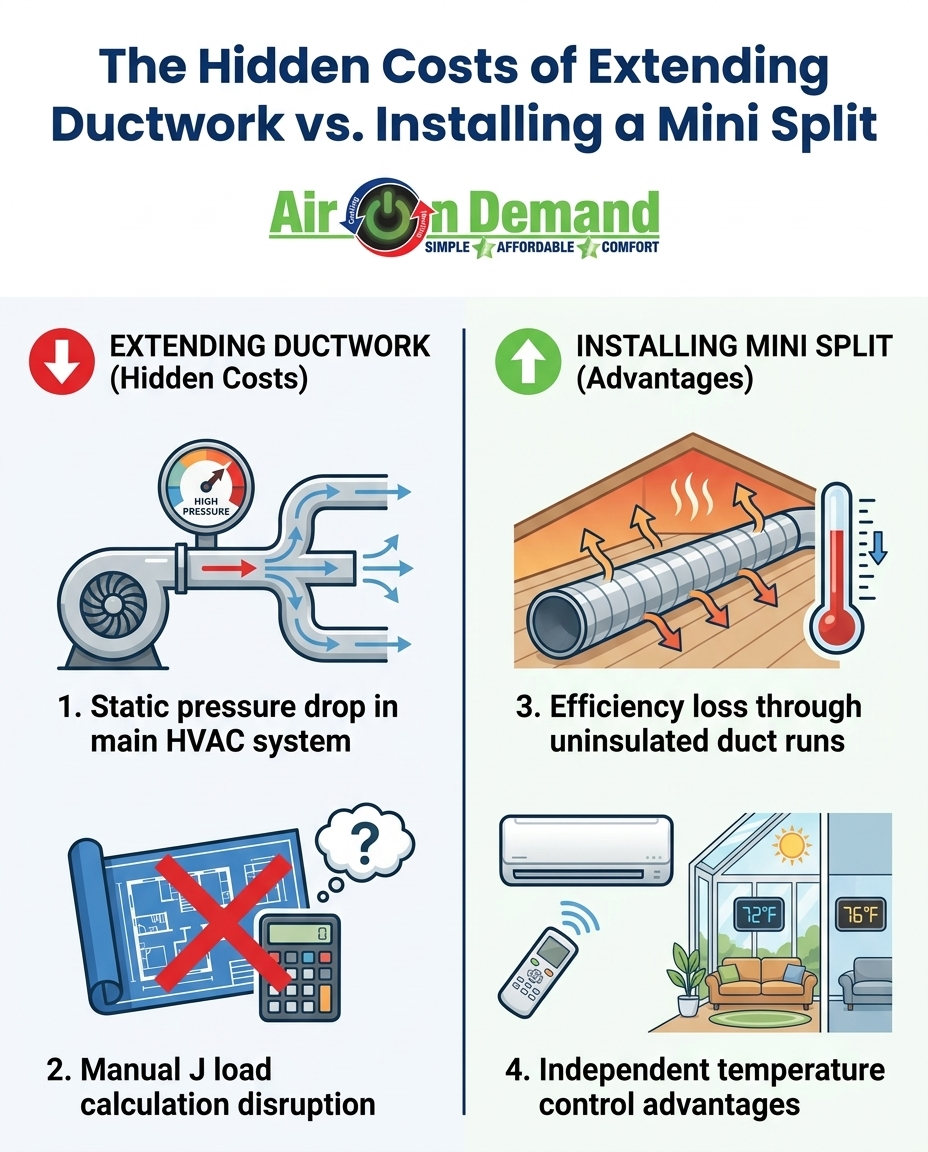 The Hidden Costs of Extending Ductwork vs. Installing a Mini Split